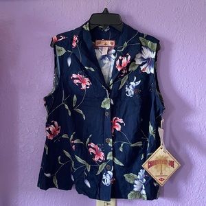 NWT Caribbean Joe Floral Tank Top